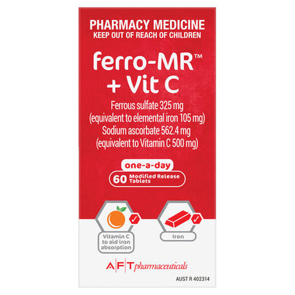 Ferro MR Iron plus Vitamin C 60 Tablets