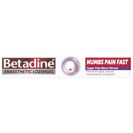 Betadine Anaesthetic Lozenges Berry 16 Pack
