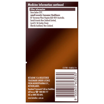 Betadine Antiseptic Topical Solution Liquid 100ml