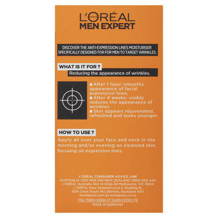 L'Oreal Men Expert Erase Wrinkles Moist 50ml