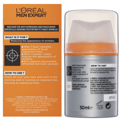 L'Oreal Men Expert Erase Wrinkles Moist 50ml