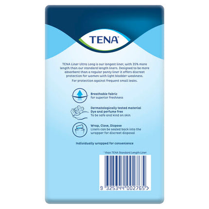 Tena Liners Ultimate Coverage Ultra Long Liner 22 Pack