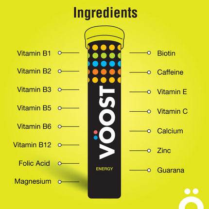 Voost Energy Orange & Mango Effervescent 20 Tablets