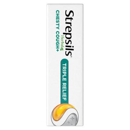 Strepsils Herbal Chesty Cough Honey Lemon Flavour 16 Lozenges