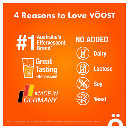 Voost Sports Isotonic Orange 10 Effervescent Tablets