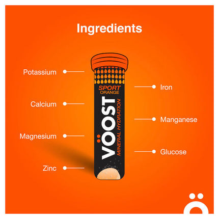 Voost Sports Isotonic Orange 10 Effervescent Tablets