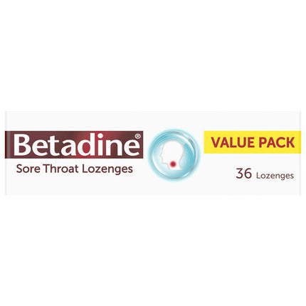 Betadine Sore Throat Lozenges Menthol & Eucalyptus 36 Pack