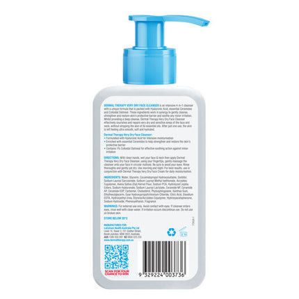 Dermal Therapy Very Dry Face Cleanser 175ml