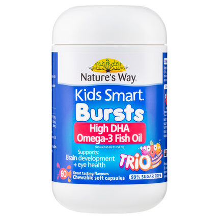 Nature's Way Kids Smart Omega-3 Fish Oil High DHA Trio 60 Pack