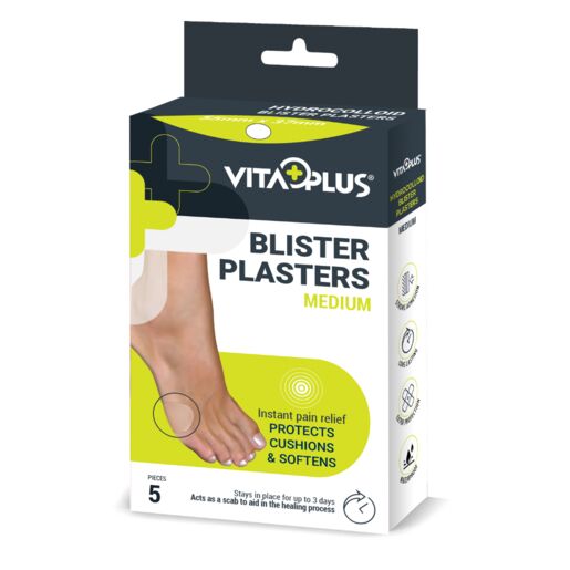 Vita Plus Hydrocolloid Blister Plaster Medium 5 Pack