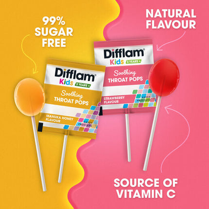 Difflam Kids Soothing Throat Pops Manuka Honey 10 Pack
