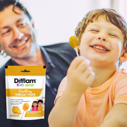 Difflam Kids Soothing Throat Pops Manuka Honey 10 Pack