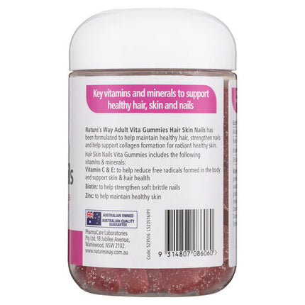 Nature's Way Adult Vita Gummies Hair Skin Nails 150 Gummies