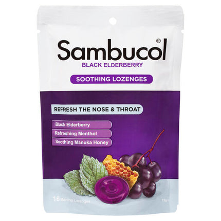 Sambucol Soothing Menthol Lozenges 16 Pack