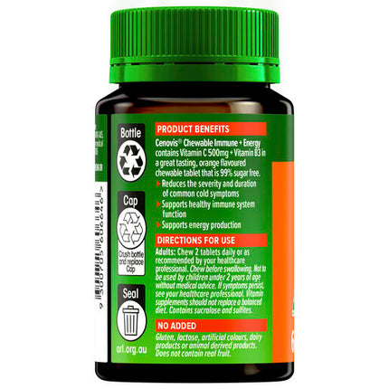 Cenovis Chewable Immune + Energy 60 Tablets