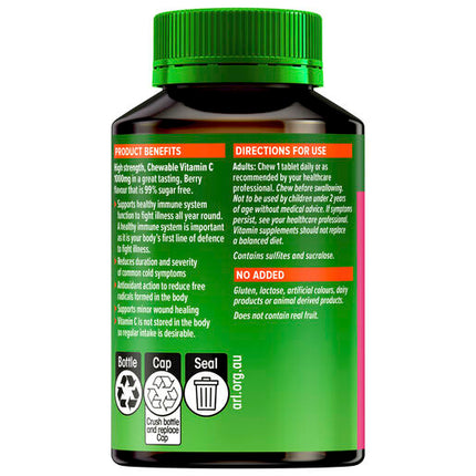 Cenovis Chewable Vitamin C 1000mg Berry 60 Tablets