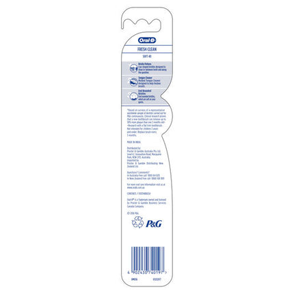 Oral B All Rounder Fresh Clean Soft Toothbrush 1 Pack