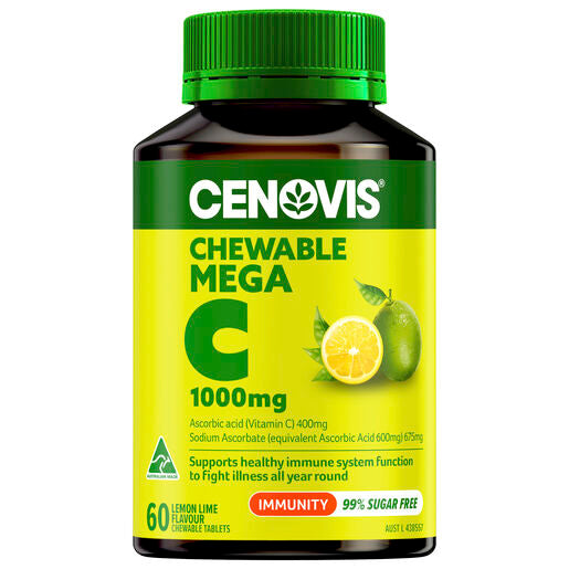 Cenovis Chewable Vitamin C 1000mg Lemon 60 Tablets