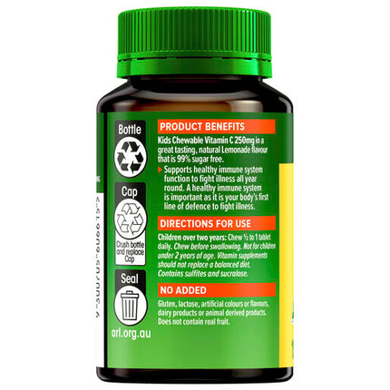 Cenovis Kids Vitamin C 250mg Lemonade 150 Chewable Tablets