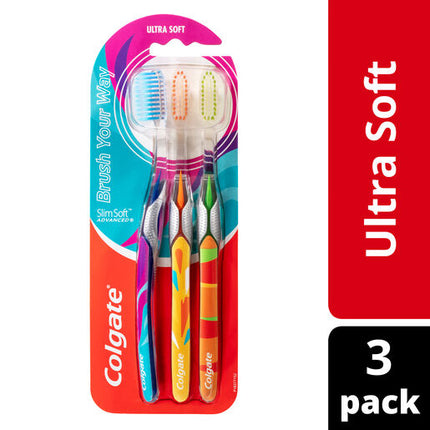Colgate Advanced Slim Soft Toothbrush 3 Pack