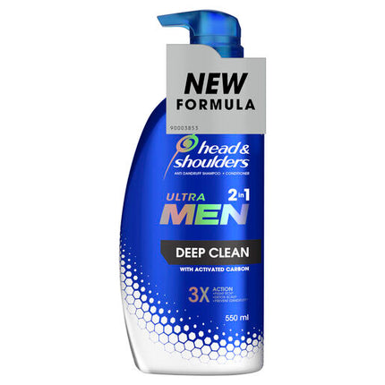 Head & Shoulders Ultra Men 2In1 Deep Clean Shampoo & Conditioner 550ml