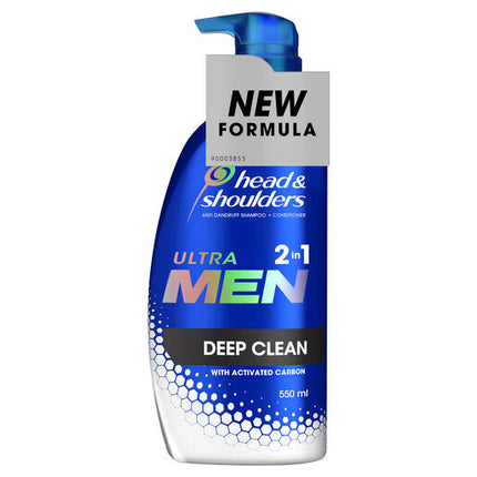 Head & Shoulders Ultra Men 2In1 Deep Clean Shampoo & Conditioner 550ml