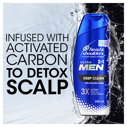 Head & Shoulders Ultra Men 2In1 Deep Clean Shampoo & Conditioner 550ml
