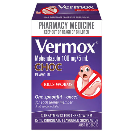 Vermox Suspension Chocolate Flavour 15ml