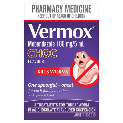 Vermox Suspension Chocolate Flavour 15ml