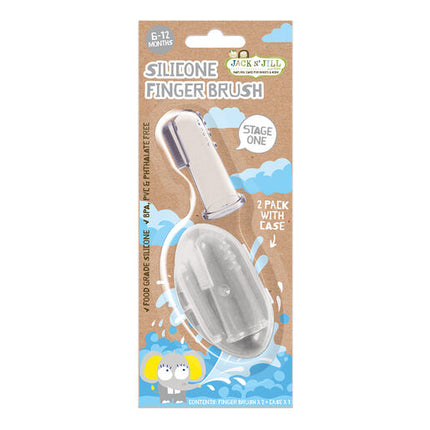 Jack N' Jill Silicone Finger Brush 2 Pack Stage 1