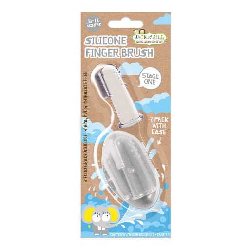 Jack N' Jill Silicone Finger Brush 2 Pack Stage 1
