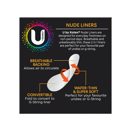 U By Kotex Nude Liners 30 Pack