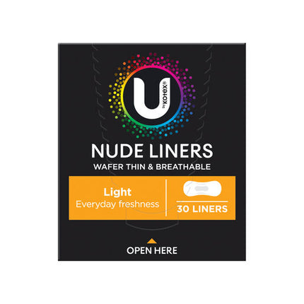 U By Kotex Nude Liners 30 Pack