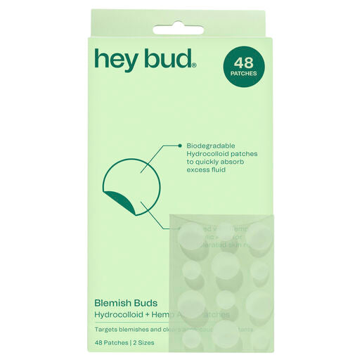 Hey Bud Hydrocolloid + Hemp Pimple Patches 48 Pack