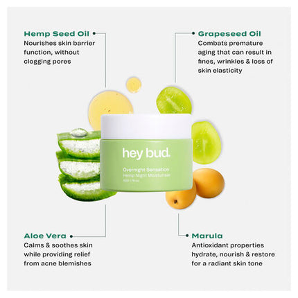 Hey Bud Hemp Night Moisturiser 50g