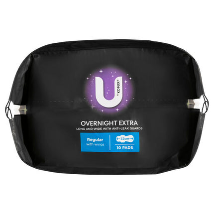 U By Kotex Overnight Extra Maxi Pads 10 Pack