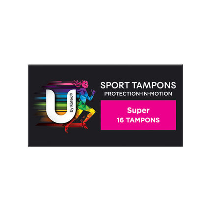 U By Kotex Super Sport Tampons 16 Pack