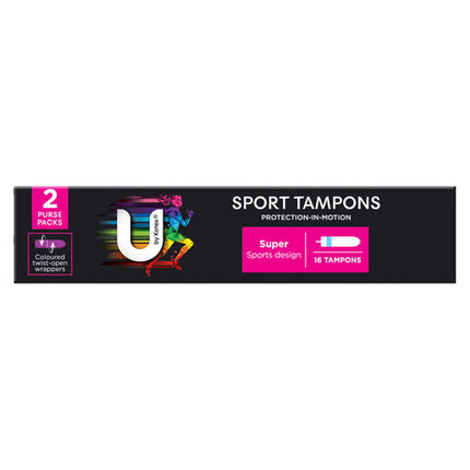U By Kotex Super Sport Tampons 16 Pack