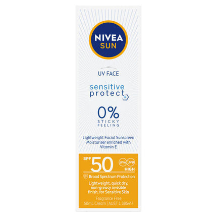 Nivea Sun UV Face Sunscreen SPF50 Sensitive 50ml