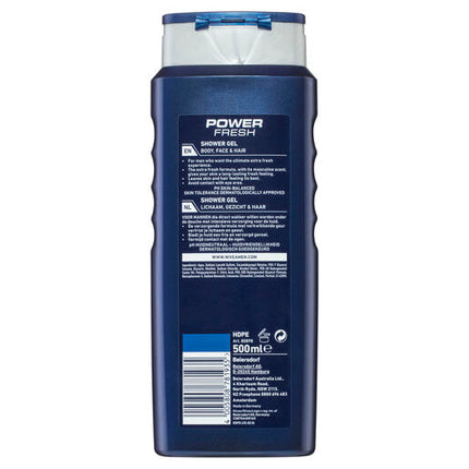 Nivea Men Shower Gel Power Fresh 500ml