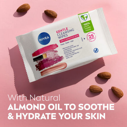 Nivea Gentle Facial Cleansing Wipes for Dry and Sensitive Skin 25 Twin Pack