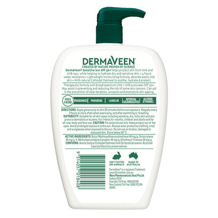 DermaVeen Sensitive Sunscreen SPF50+ Face & Body 500g