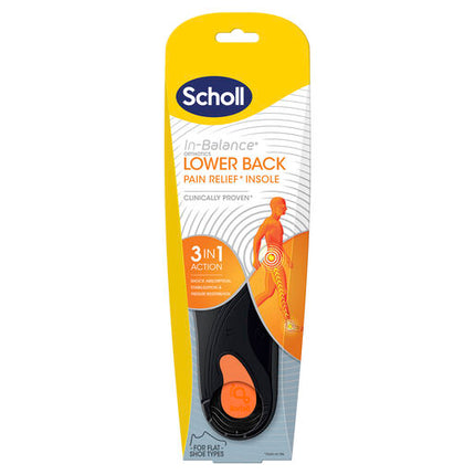 Scholl In-Balance Orthotic Lower Back Insole Large Size 9 - 11 1 Pair