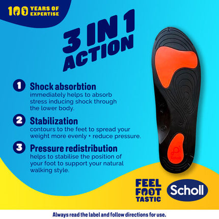 Scholl In-Balance Orthotic Lower Back Insole Large Size 9 - 11 1 Pair