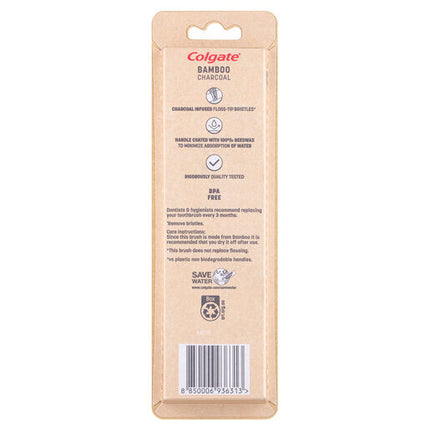 Colgate Bamboo Charcoal Toothbrush Medium 2 Pack