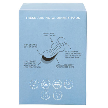 Tom Organic Ultra Thin Pads Super 10 Pack