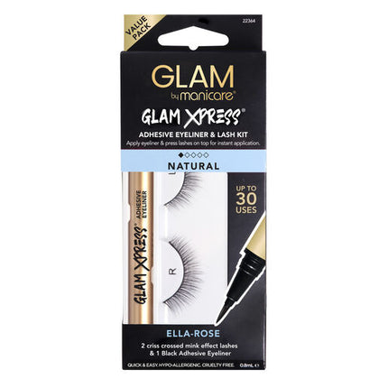 Glam by Manicare Glam Xpress Adhesive Eyeliner & Lash Kit 71. Ella-Rose