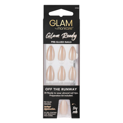 Manicare Glam Ready Pre Glued Nails Off the Runway 30pcs