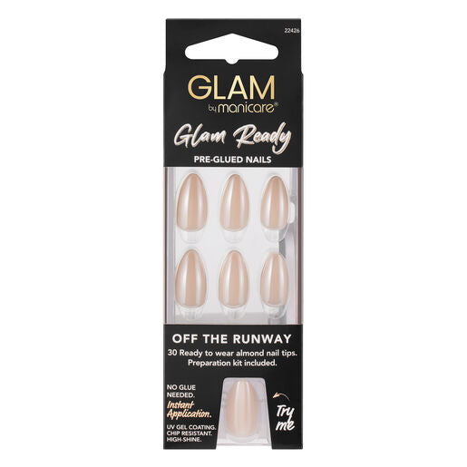 Manicare Glam Ready Pre Glued Nails Off the Runway 30pcs