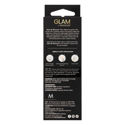 Manicare Glam Ready Pre Glued Nails Off the Runway 30pcs